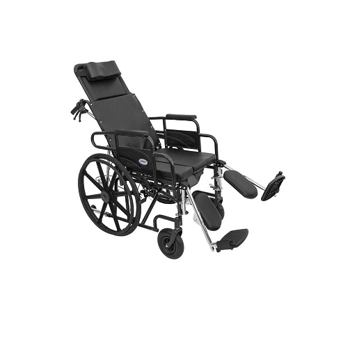 Инвалидна количка с подбедрици и тоалетна